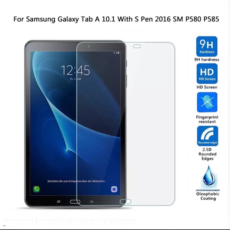 Tempered Glass Samsung Tab A6 10.1 Inch 2016 With S Pen  SM-P585Y