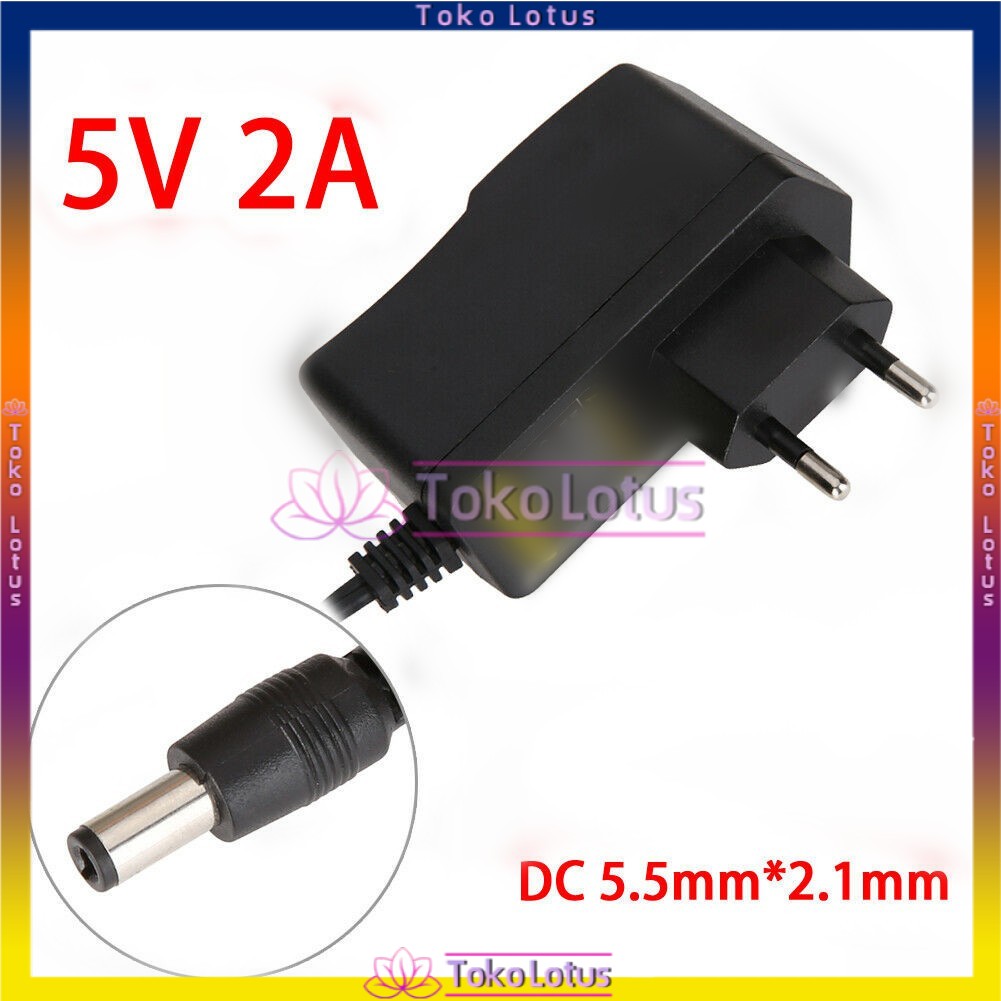 [Bisa Bayar Ditempat] Adaptor Konverter 5V 2A  5.5 x 2.1mm EU Plug