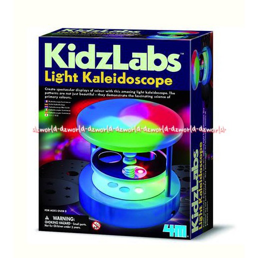 Kidzlabs Light Kaleidoscope mainan anak mempelajari ilmu cahaya dan warna dengan media kaleidoskop