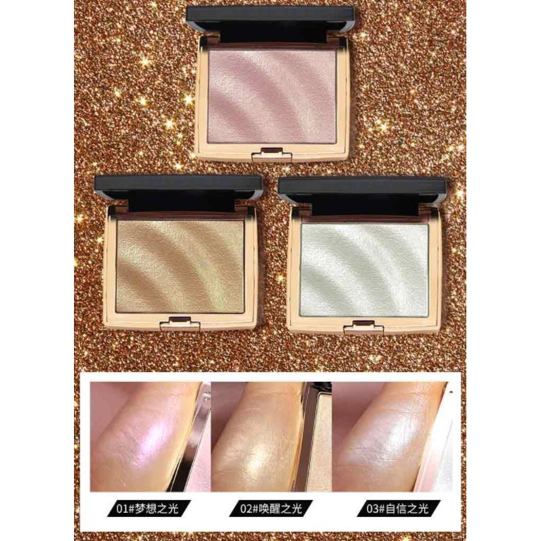 ORIGINAL HOJO Highlighter Pallette Waterproof Glitter Highlighter Powder Make up Ori Bedak Padat Original Kosmetik Perawatan Wajah  Anti Air Import