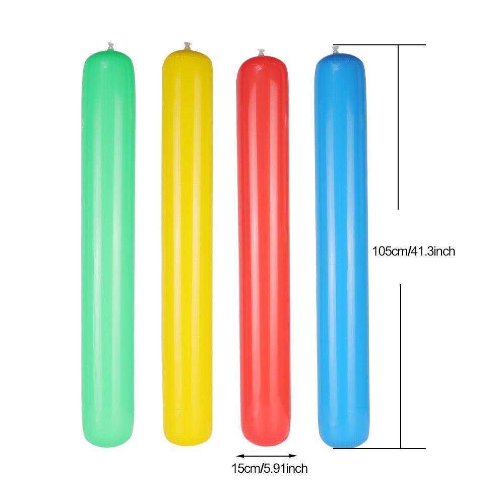 Nanas 4Pcs Stik Tiup Kolam Renang Warna-Warni Untuk Pantai Kolam Renang Mainan Air PVC Renang Mie