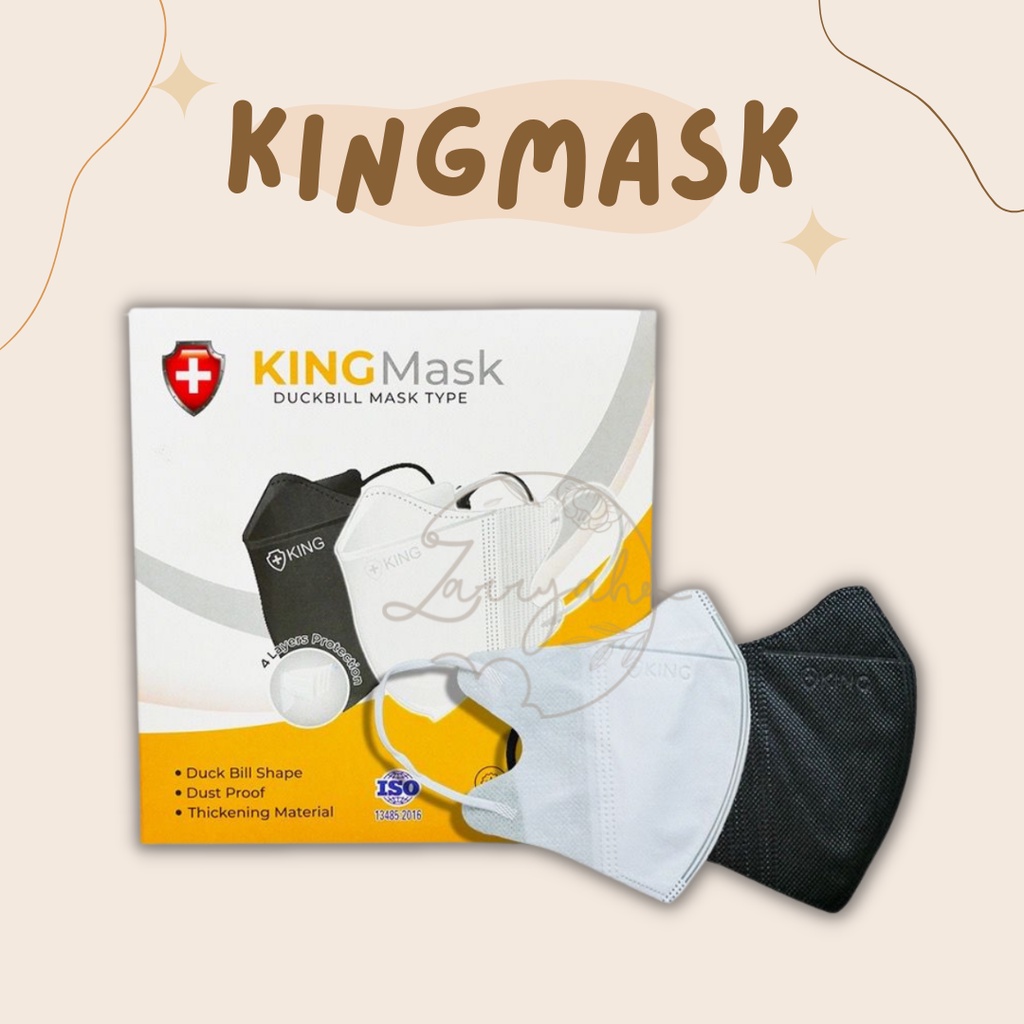 Masker Duckbill King Mask Motif Garis isi 25 pcs Box