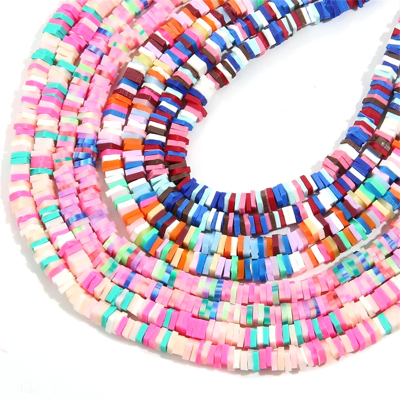 350 Pcs/String 5mm Campuran Warna Slice Tanah Liat Beads Untuk Membuat Perhiasan DIY Anak Gelang Kalung Aksesoris