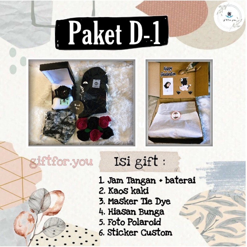 

Gift Box | Kado Hadiah Ulang Tahun, Wedding, Annyversary, Graduation paket D-1