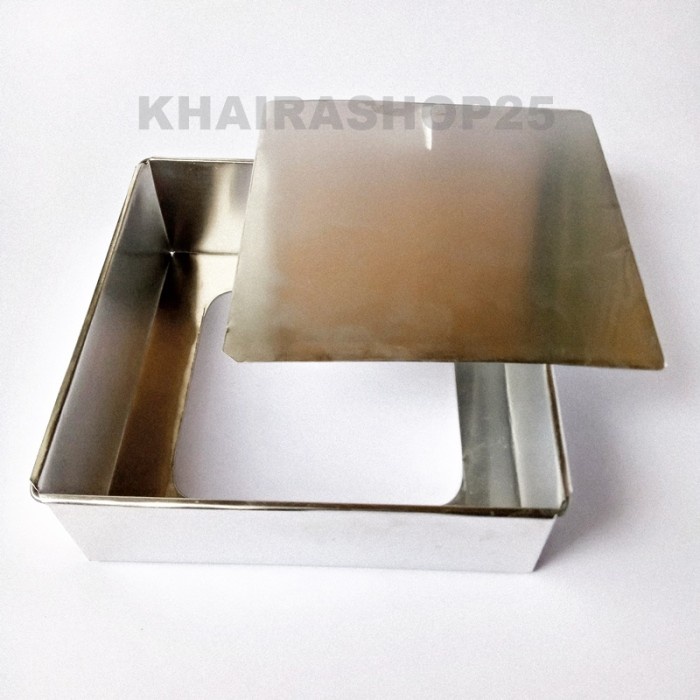 Loyang cake persegi bongkar pasang Loyang kotak 20x20 cm tinggi 7 cm