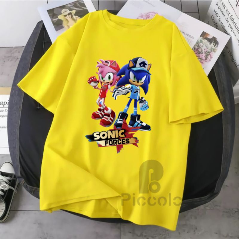 kaos anak anak/pakaian/motif sonic terbaru