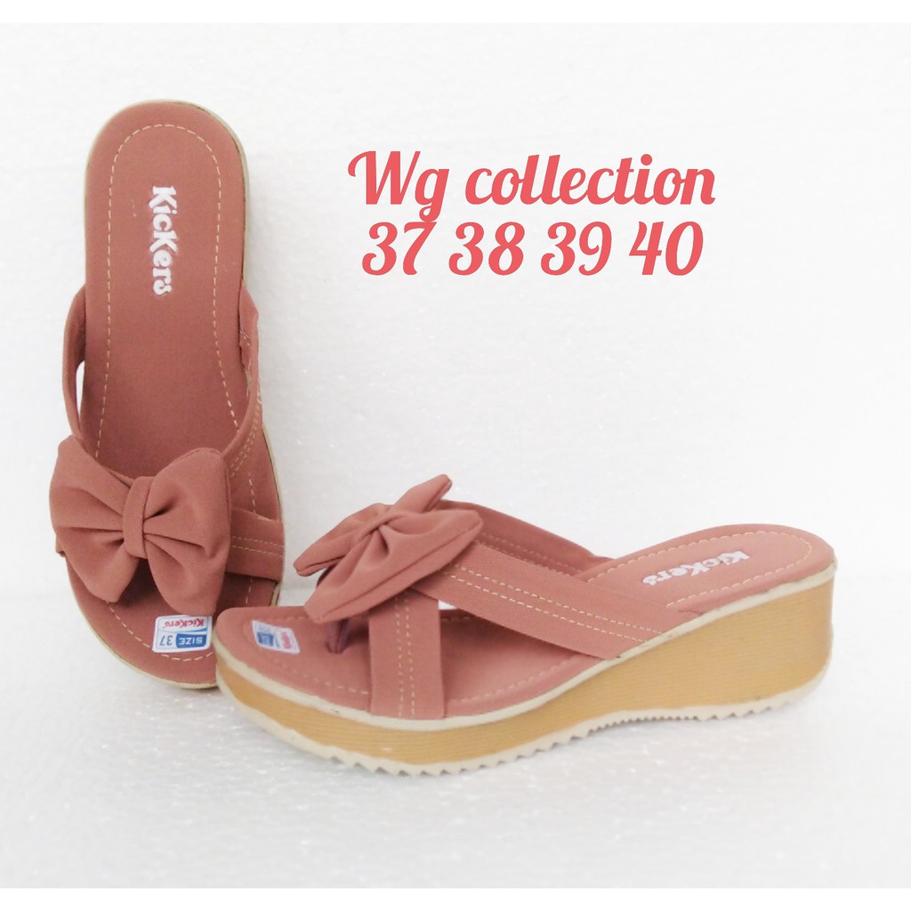 Sandal Wanita Kickers Wedges Warna Salem model Stylish HAG-057-SALEM-2