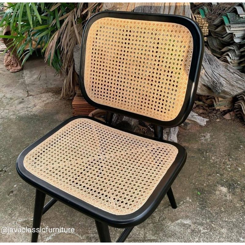 KURSI MAKAN ROTAN VINTAGE/KURSI CAFE ANYAMAN BAHAN KAYU JATI FURNITURE JEPARA-5