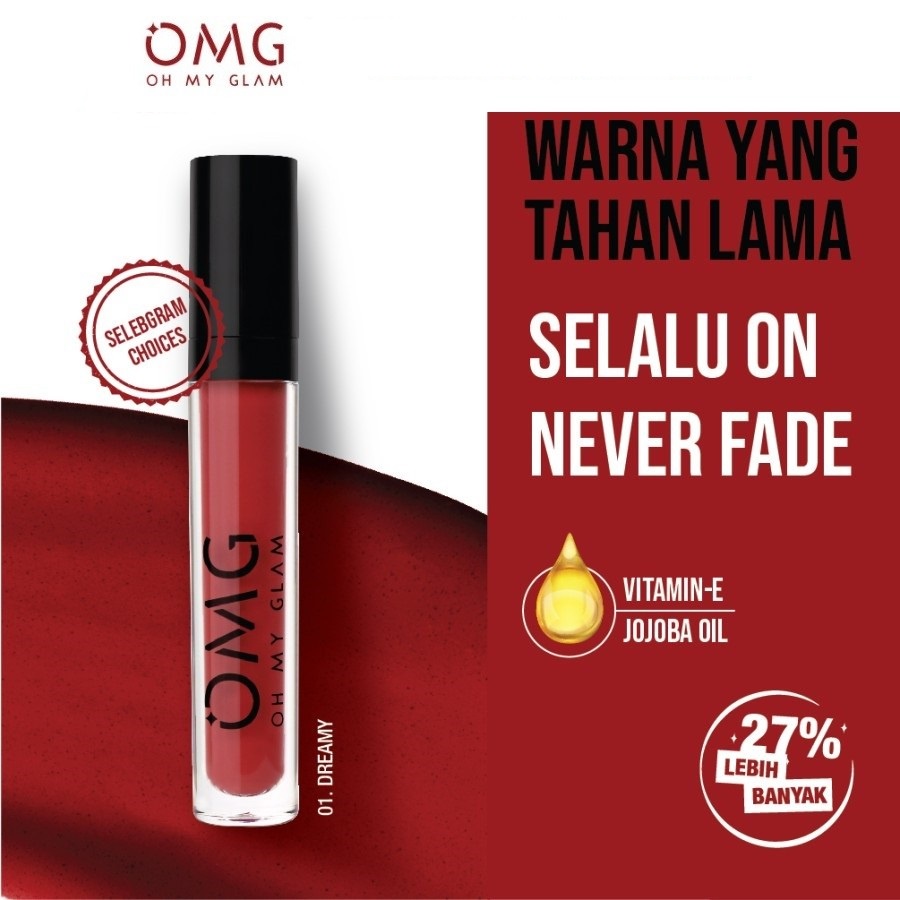 Emicale - OMG OH MY GLAM Matte Kiss Lip Cream Lipstick Lipstik LIPCREAM ORIGINAL BPOM