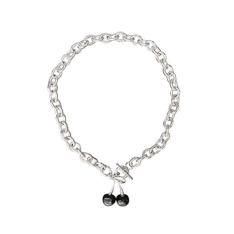 Black cherry kalung wanita in gelap gadis kalung ins Korea serbaguna retro internet panas gelang orn