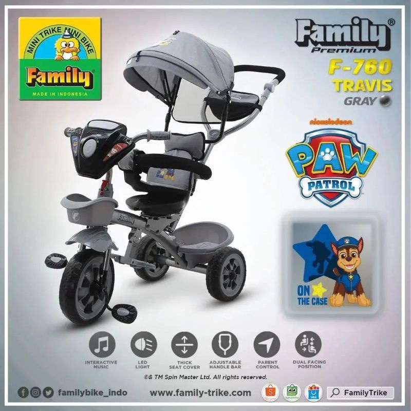 READY STOK SEPEDA FAMILY TRICYCLE FAMILY F-760
