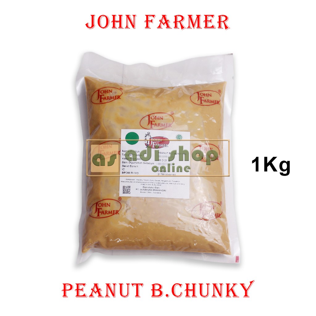 

SELAI KACANG JOHN FARMER 1 KG | PEANUT BUTTER CHUNKY JOHN FARMER