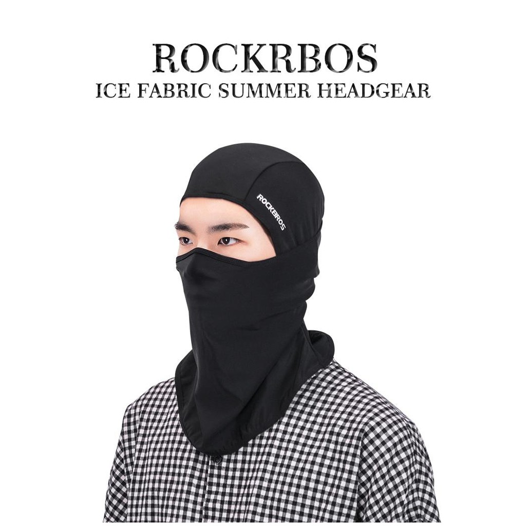 Masker Balaclava Rockbros Halus Lembut Sepeda Motor Anti UV