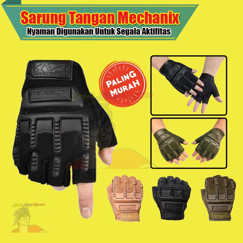 Gloves Sarung Tangan Taktikal Taktis Sepeda Motor Airsoft Nyaman Dipakai