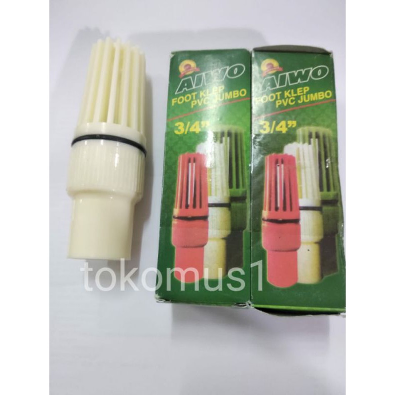 FOOT KLEP/FOOTBVALVE PVC JUMBO UKURAN 3/4&quot;-1&quot;-AIWO