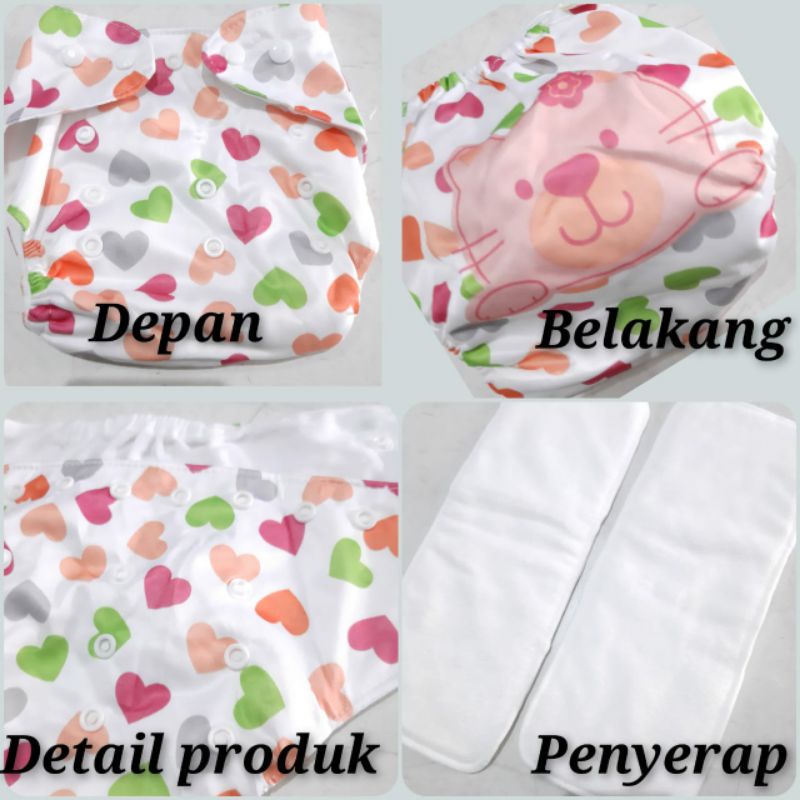 u/n POPOK PAKAI ULANG DENGAN PENYERAP MICROFIBER LOVE MOM