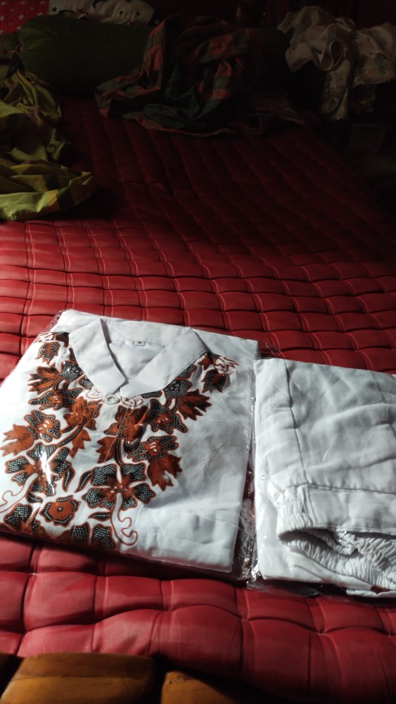 Batik Solo Modern Set Sarung Celana Dan Koko Kembang Gunungan