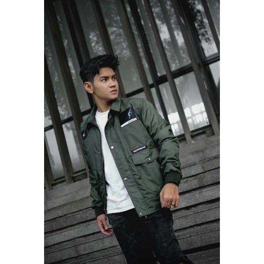 Hijau Jaket Flight Salviohexia Jaket Pilot Jaket Pria Jaket Bomber