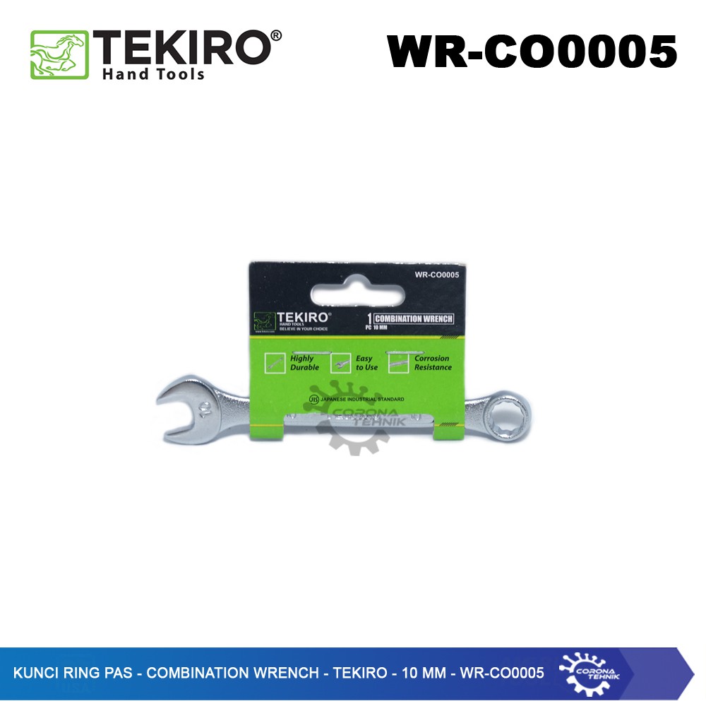 WR-CO0005 - Kunci Ring Pas - Combination Wrench - Tekiro - 10 mm