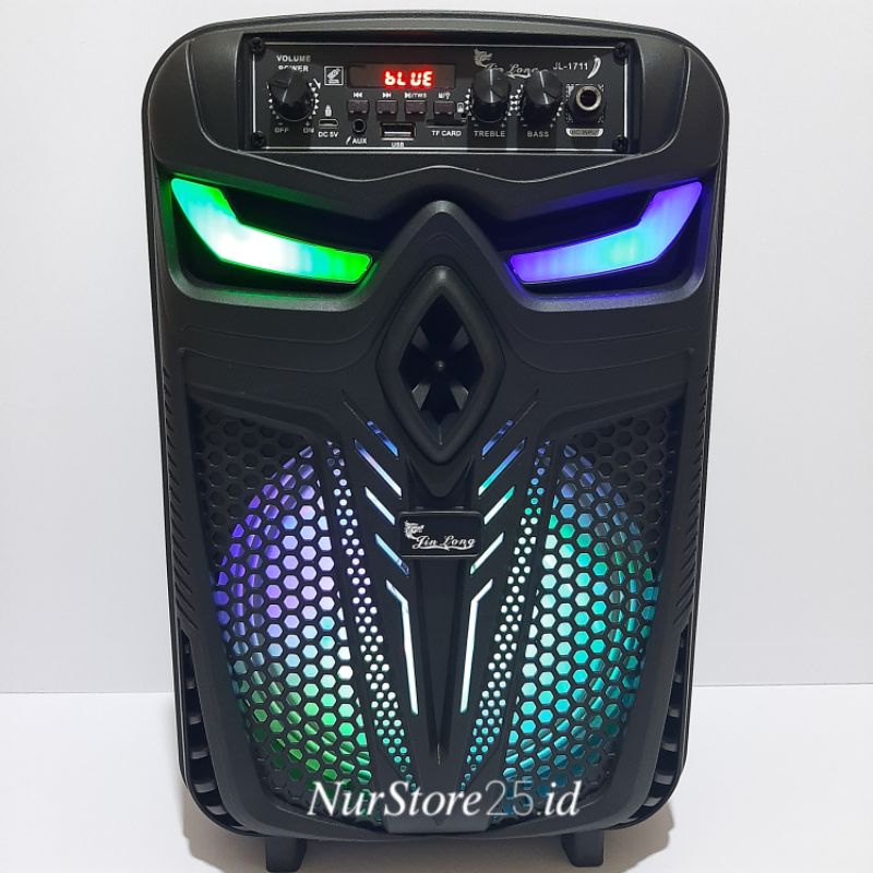 Speaker Bluetooth Jinlong JL-1711 8 Inchi Bonus Mic Dan Remot Super Bass Salon Aktif Bluetooth
