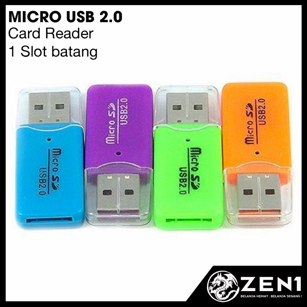 {ZEN1} CARD READER 1 SLOT MICRO SD CARD READER USB-3