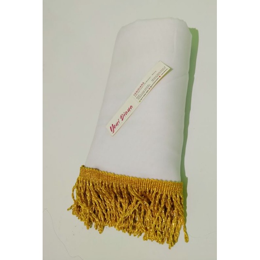 Panjang 3Meter Selendang Tari /Sampur tari (Lebar 36cm)-Putih