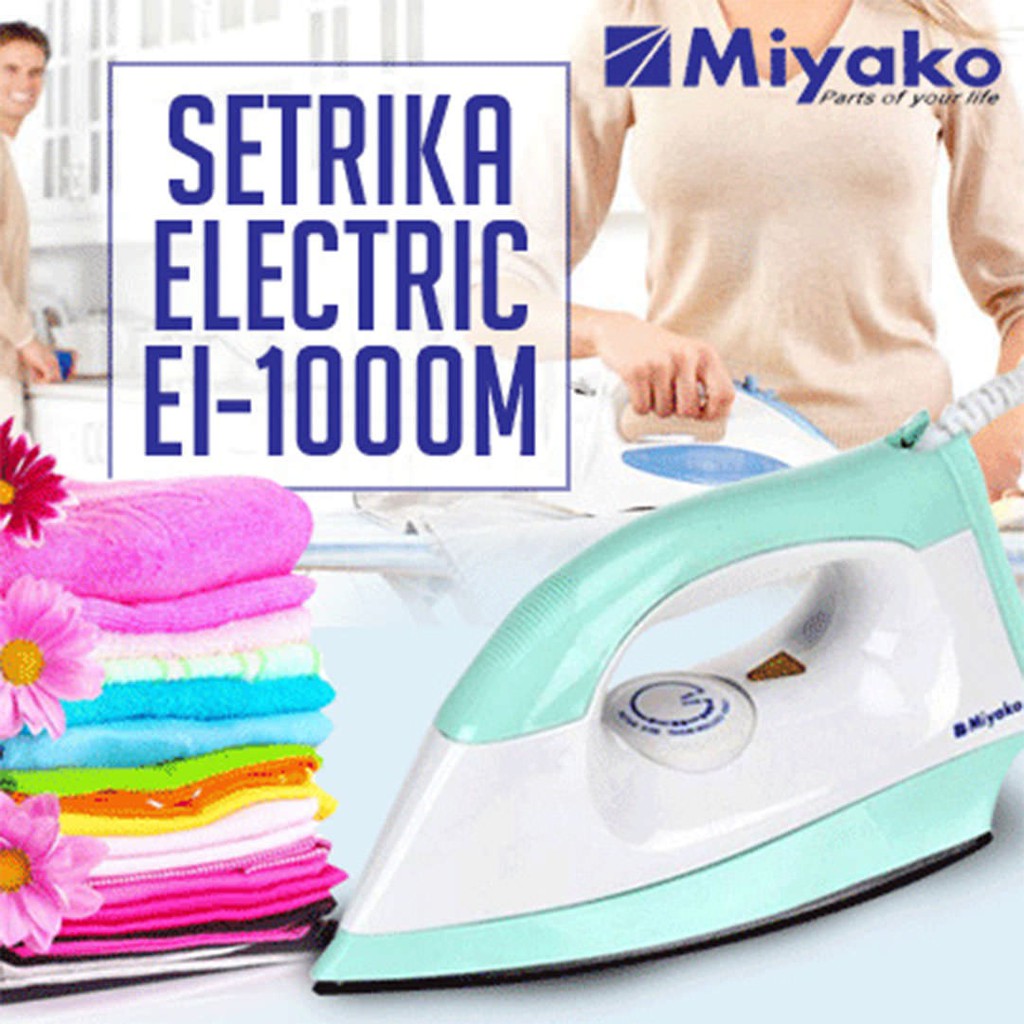 Miyako setrika listrik Miyako EI-1000 M  pelicin pakaian