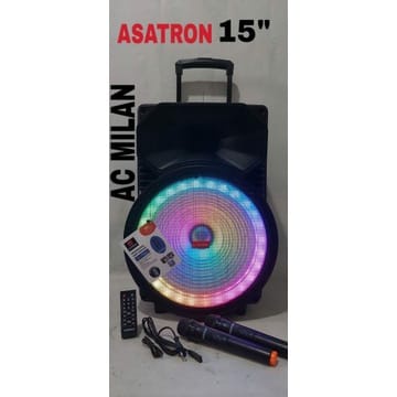 ASATRON AC MILAN 15&quot; RMS 50W SPEAKER PORTABLE MEETING BLUETOOTH