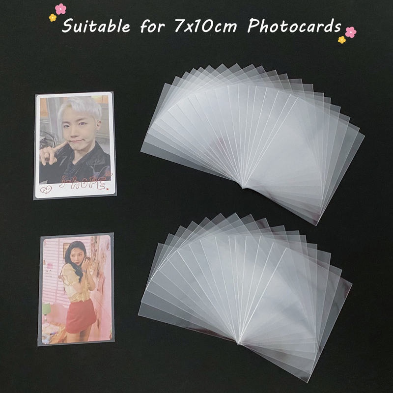 50 Pcs / Pack Pelindung Kartu Idol Fotocard Inner Sleeve Ygo Mtg Ukuran 7x10cm