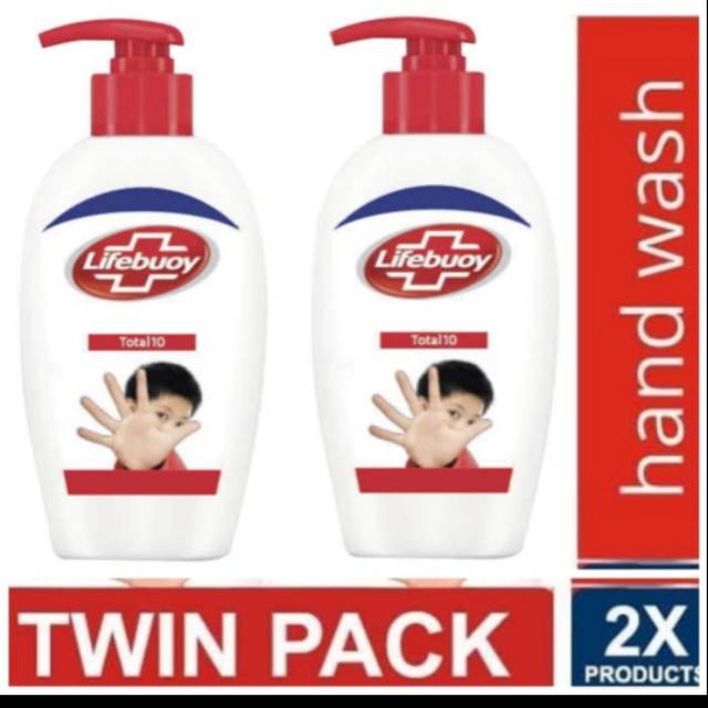 Lifebuoy Hand Wash Botol Pump 200mL x 2pcs [Twin Pack] Sabun Cuci Tangann