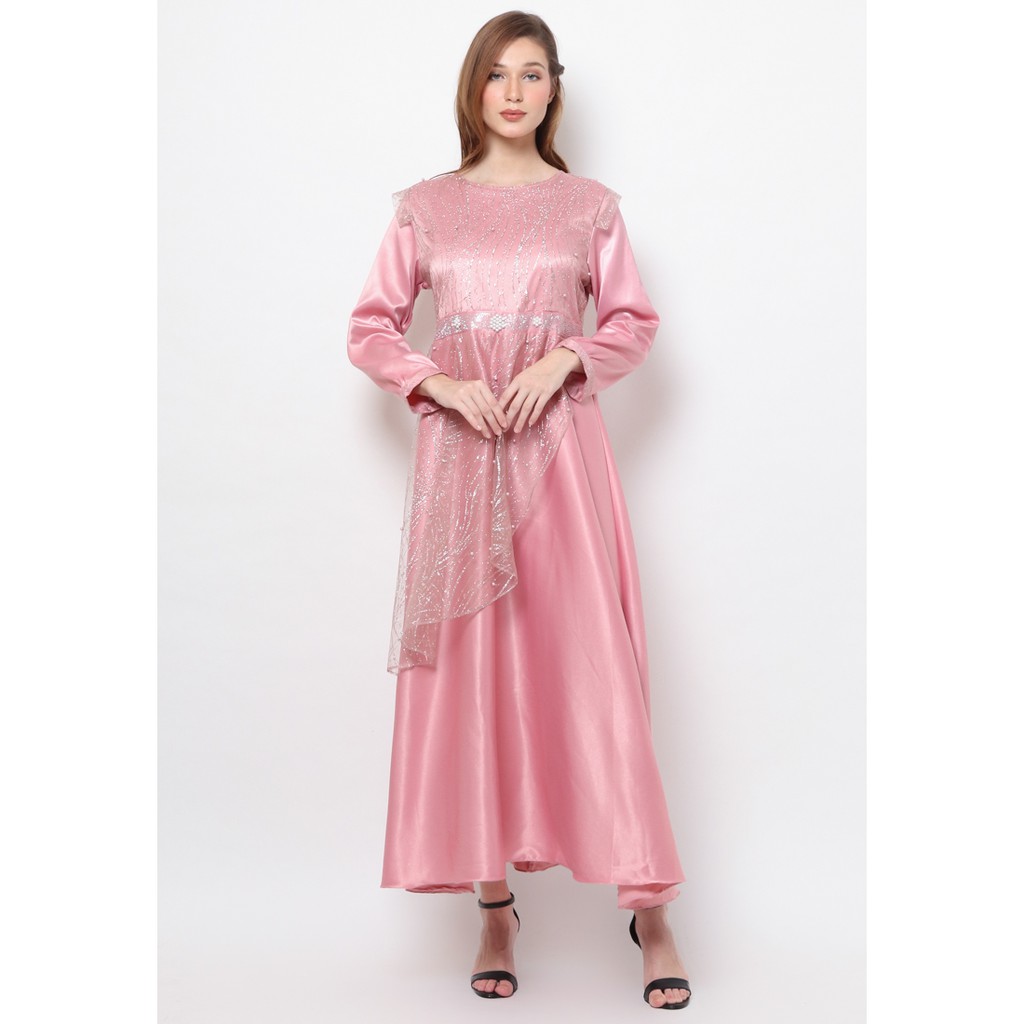 Voerin Gamis Zahra Pink Wanita - Reject