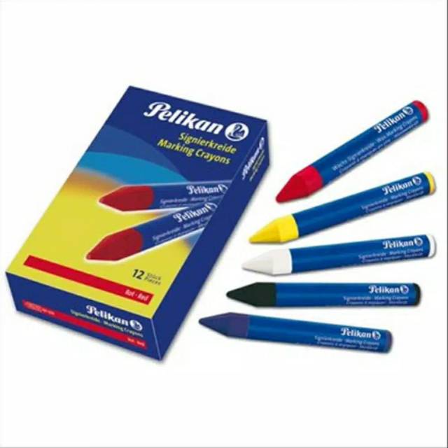 

Crayon Marking Pelikan isi 12 warna Kuning , Putih / Marking crayon logam, kayu karet, pohon