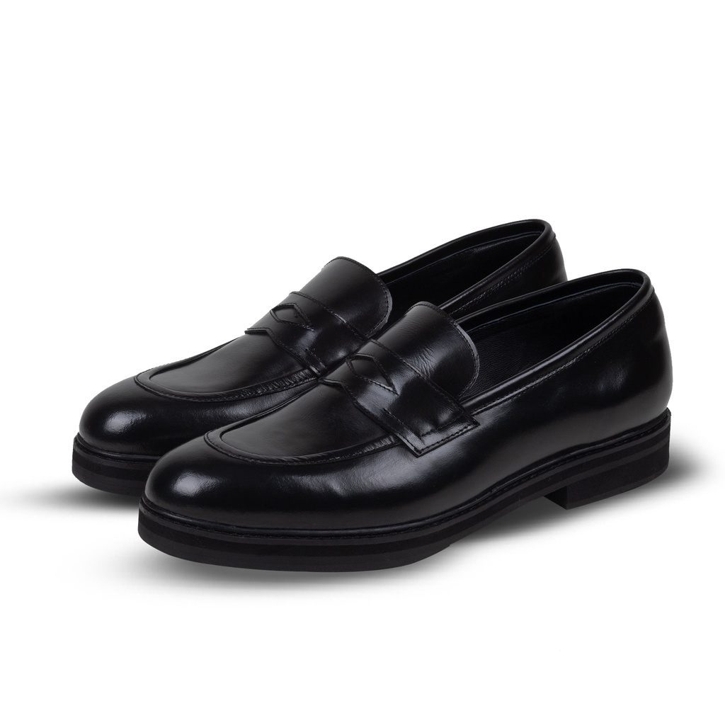 Noir Penny Loafers - Nappa Milano - Sepatu Pria