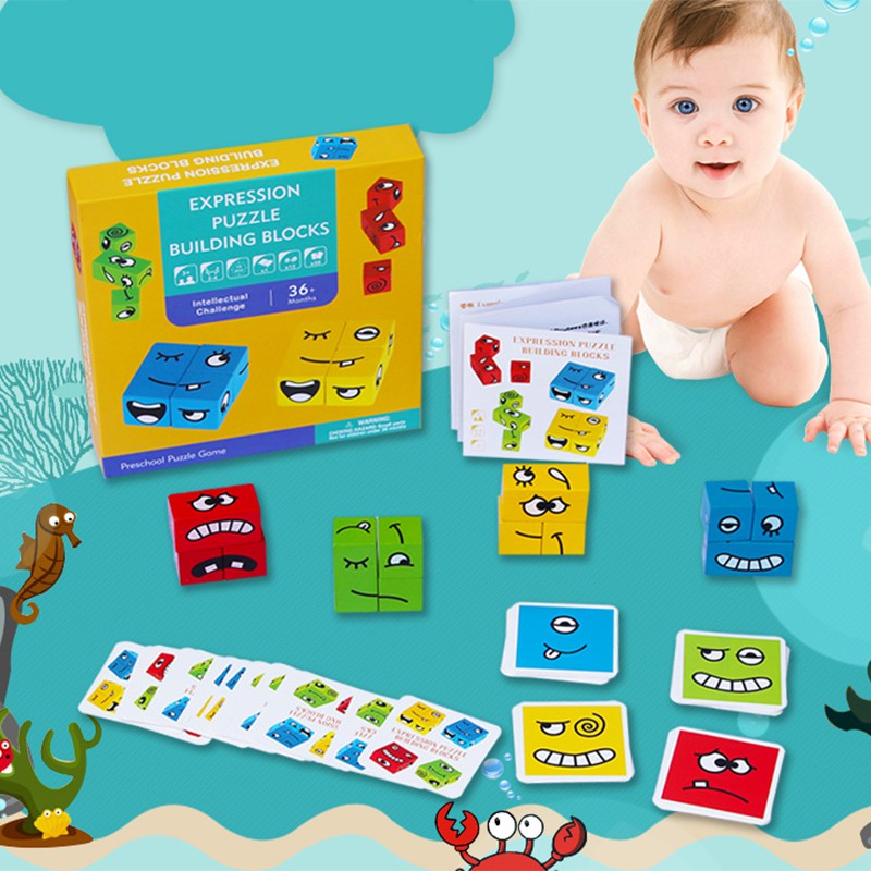 EXPRESSION PUZZLE BUILDING BLOCKS Learn About Feeling Logic Colour