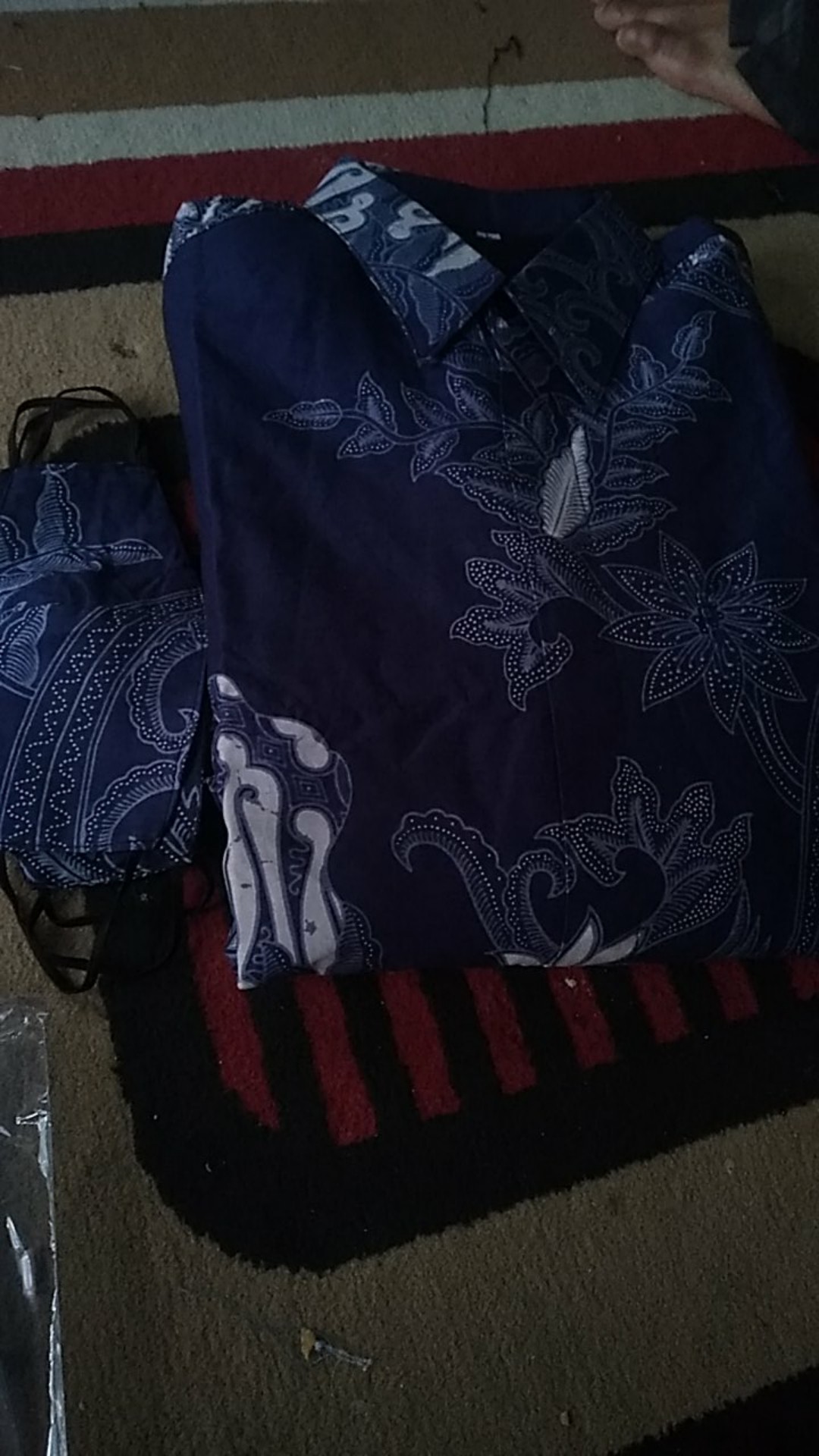 Motif Parang Peksi Dongker Kemeja Batik Prabu Bahan Katun Baturaden Reguler Fit