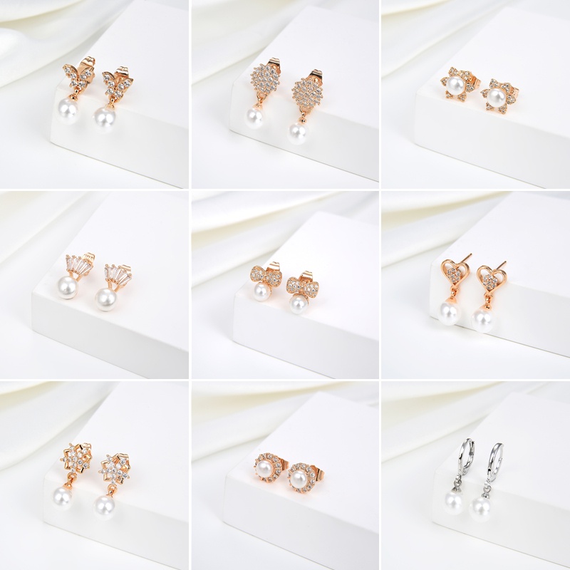 anting titanium wanita emas muda anti karat dewasa tusuk korea asli panjang dan luntur korea style selamanya dewasa 72-80e