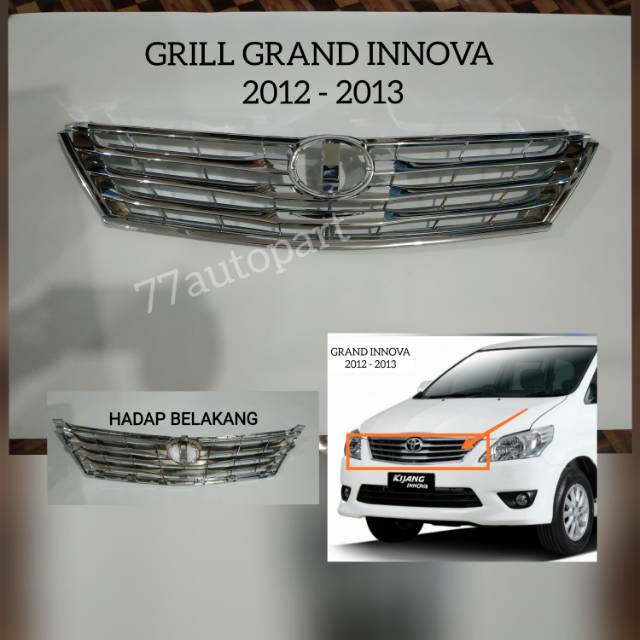 Grill rambang grand innova 2012 2013 chrome