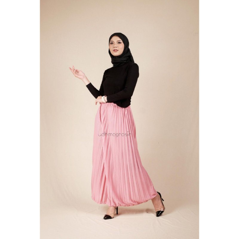 UDHMA Rok Plisket Premium Mayung/Rok Plisket Lipatan Besar/ Rok Plisket Hyget