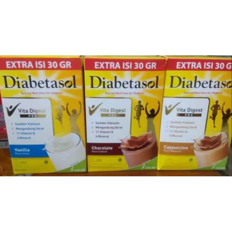 

diabetasol susu vanila/coklat/ capucino 570gr