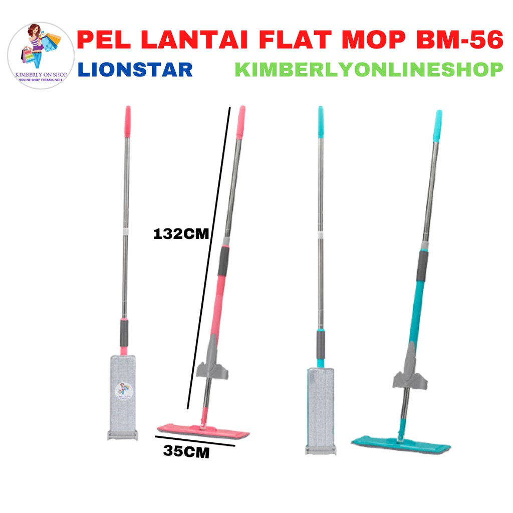 Alat Pel Lantai Flat Mop Handle Set Lion Star Livina BM-56 Lion Star