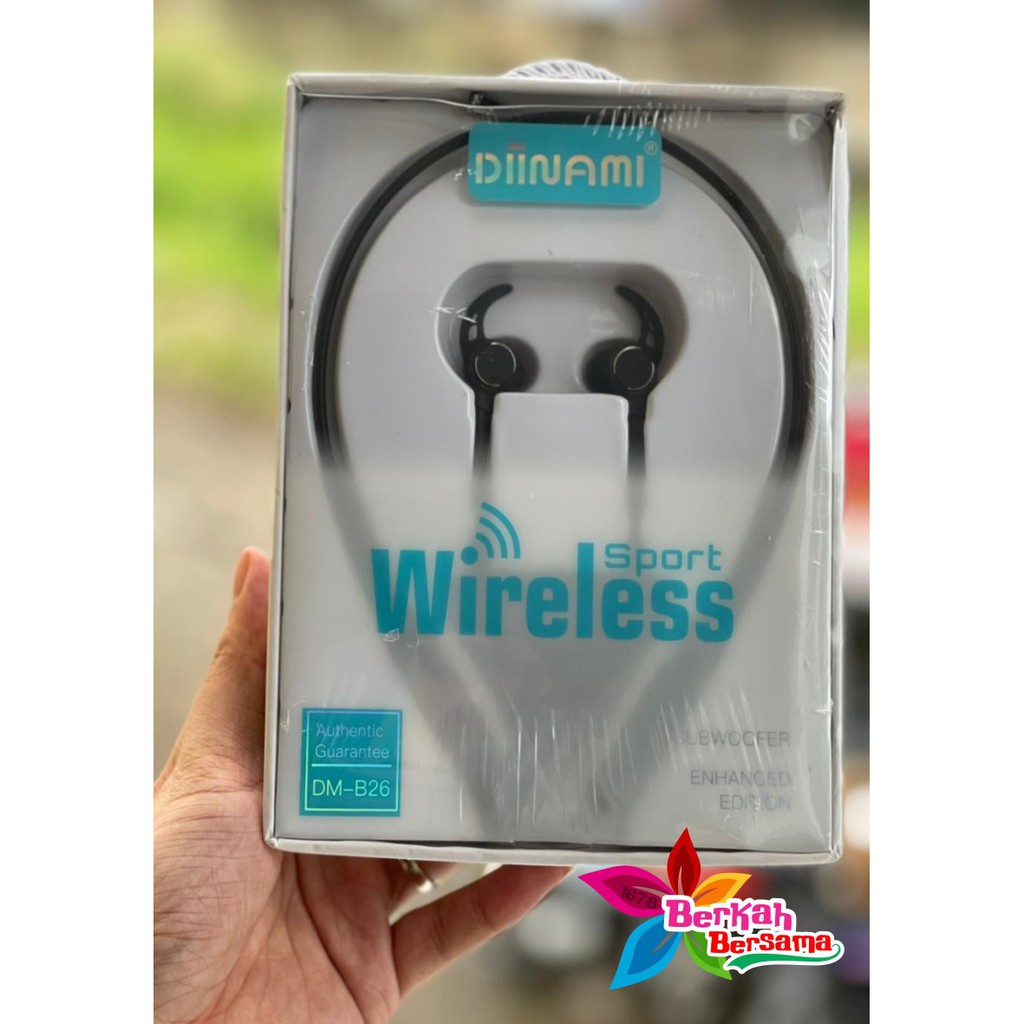 BM052 Headset headsfree Bluetooth ORIGINAL DIINAMI SPORT B26 SUPERBASS FOR ALL SMARTPHONE BB4346