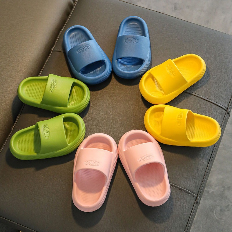 CUCI GUDANG SHOEGALLERY LV0142 Sandal Jelly Anak Slip On Import Motif Polos Rainbow Import