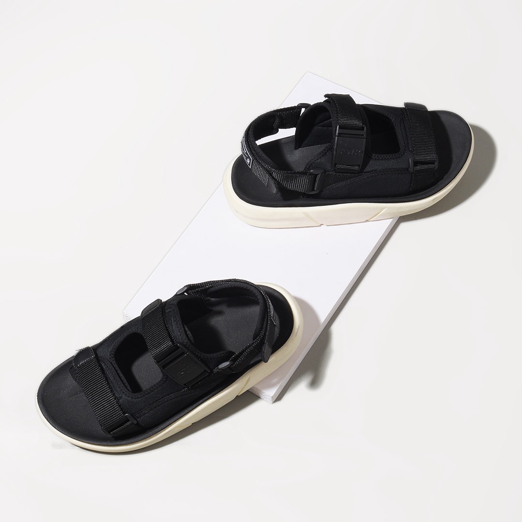 HIMA BLACK ORIGINAL x FOOTSTEP Sandal Casual Hitam Pria Sendal Gunung Kasual Jalan Santai Harian Main Hangout Lebaran Fashion Distro Remaja Traveling Outdoor Premium Travelling Footwear Tali 2 Strap Big Size Jumbo Ukuran Besar 44 Keren Terbaru Kekinian