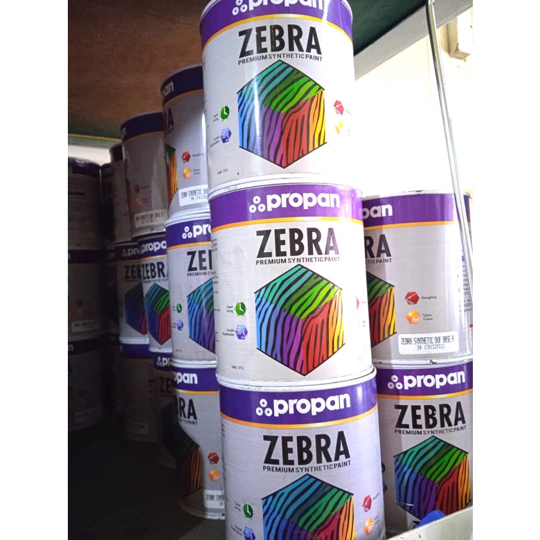Cat Kayu Besi Zebra Synthetic Propan 1L