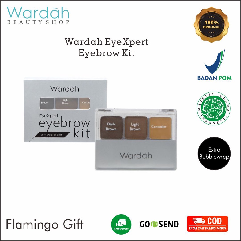 WARDAH EyeXpert Eyebrow Kit - 3 Warna Intense Yang Tahan Lama