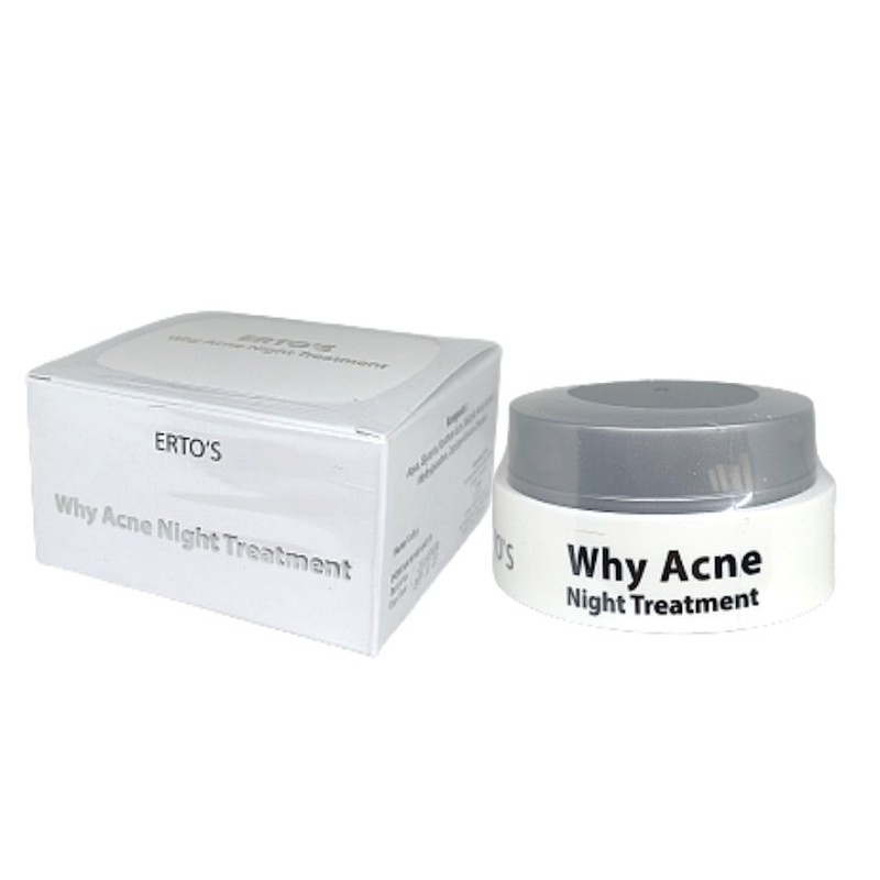 ERTOS WHY ACNE NIGHT TREATMENT - ERTO'S WHY ACNE NIGHT CREAM KRIM PENGHILANG JERAWAT  BPOM ORIGINAL