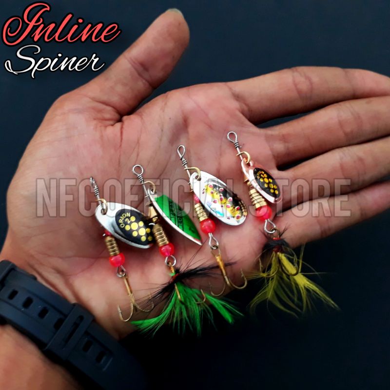 Spoon Inline Spiner Bait 4,5gr Umpan casting Rekomendasi untuk Ultralight casting Best Killer Action