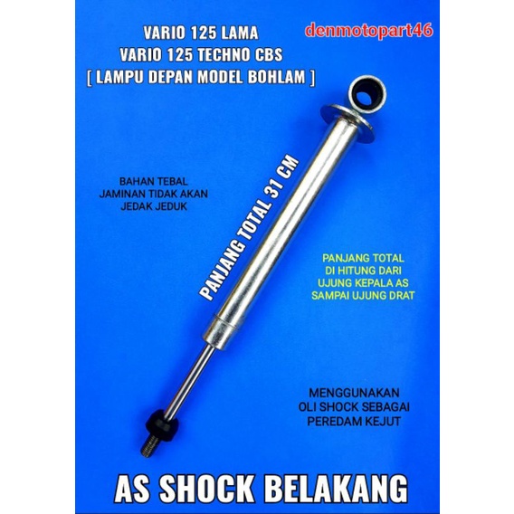 Jual As Hidrolis Shock Shok Skok Belakang Motor Matic Honda Vario Techno Cbs Old Lama