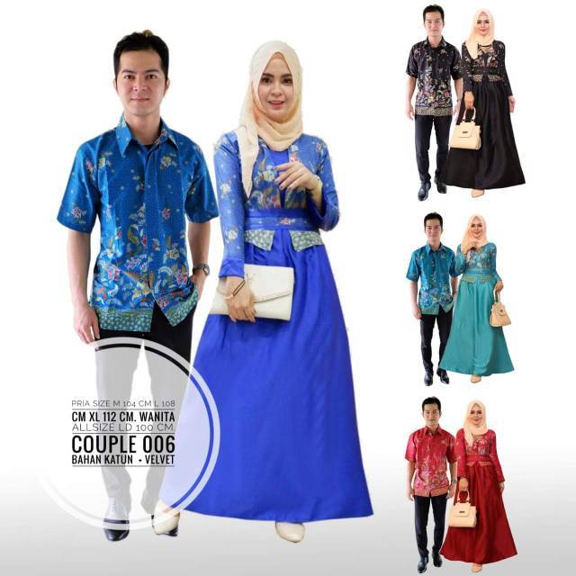 Grosir Sarimbit Gamis / Batik Couple / Batik Sarimbit Dapat Sepasang Ya 2 In 1, Couple 006 W8RAdSp07QZ