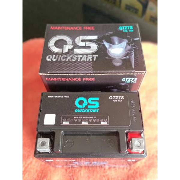 Aki QS QuikStart GTZ7S untuk Satria FU 150, GSX150, Vario 125/150, CB/CBR 150 dll